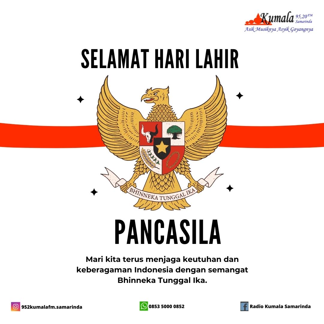 Selamat memperingati hari lahir pancasila 01 juni 2024