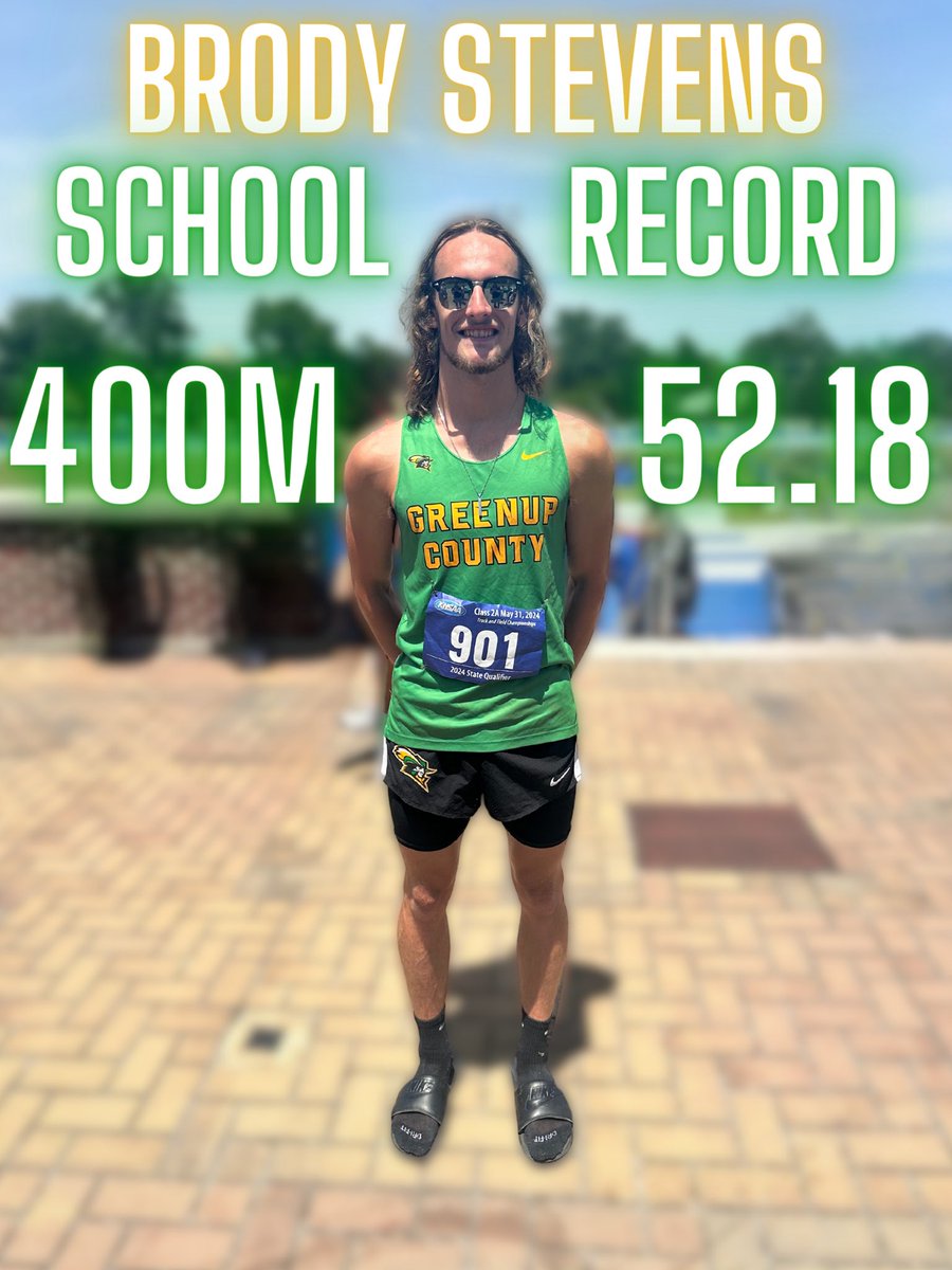 Congratulations to Brody Stevens for breaking the 400m school record! Brody has been chasing this record for 3 years and on his last open 400m he breaks the record!