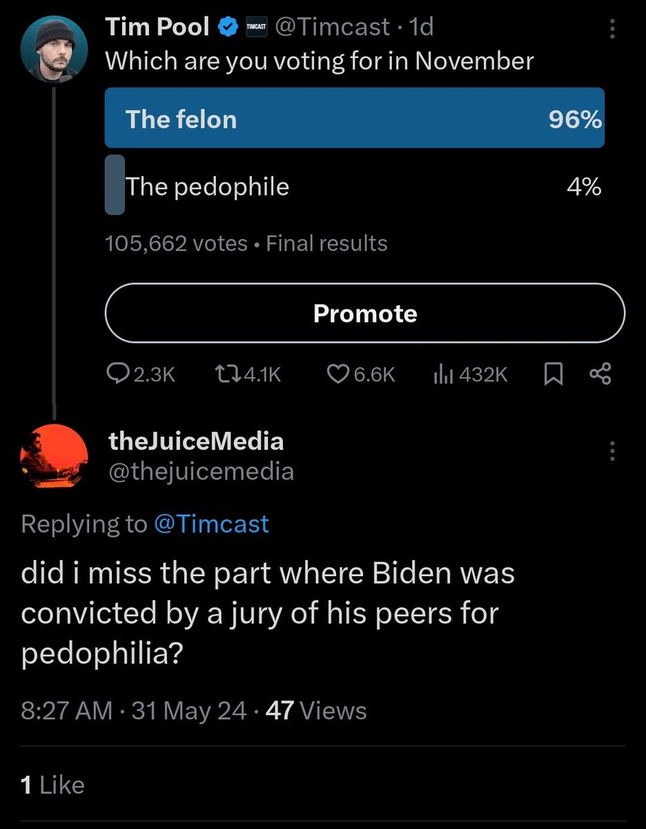 I never said the word Biden in my post