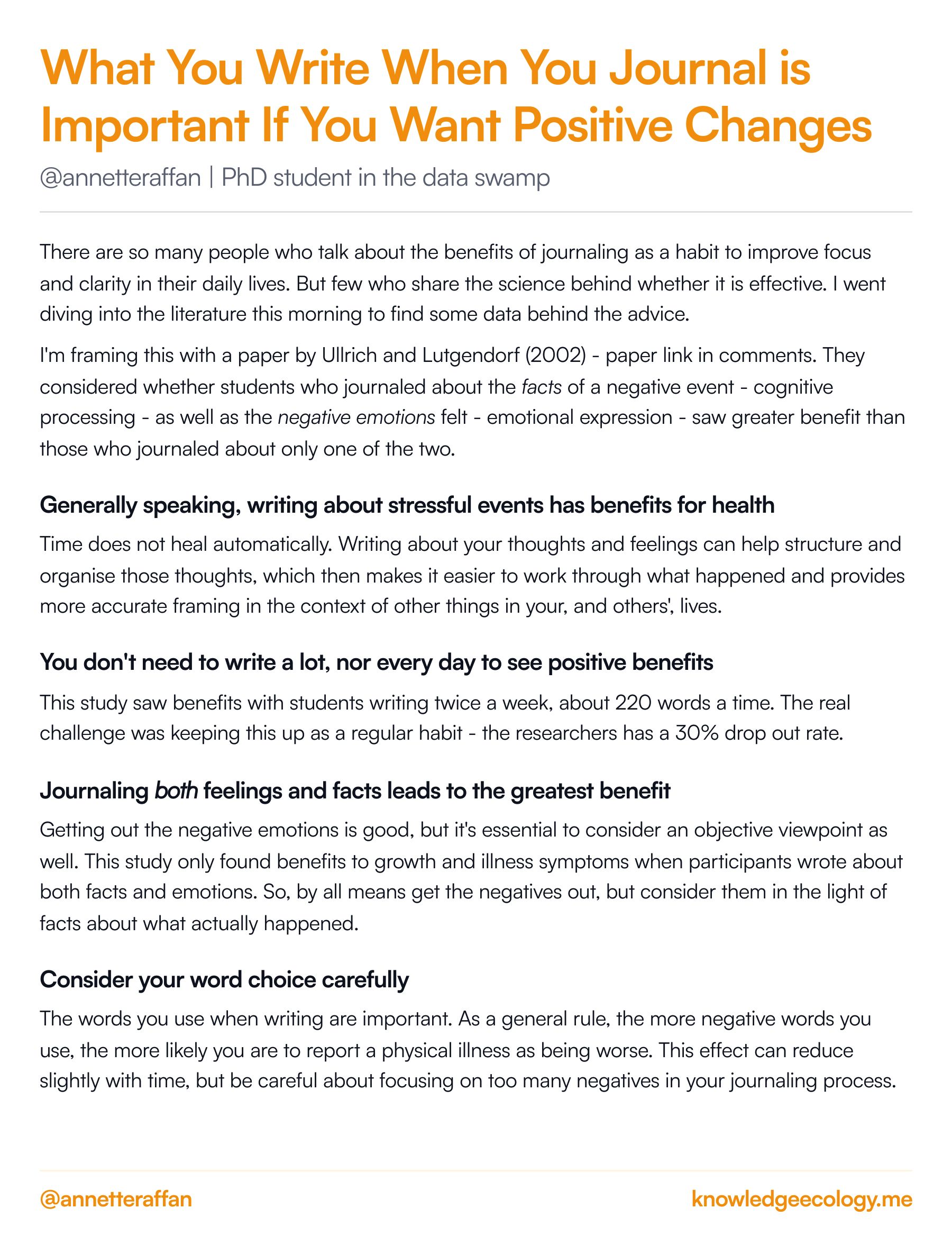 Annette Raffan on X: &ldquo;Does it matter what you write when you 