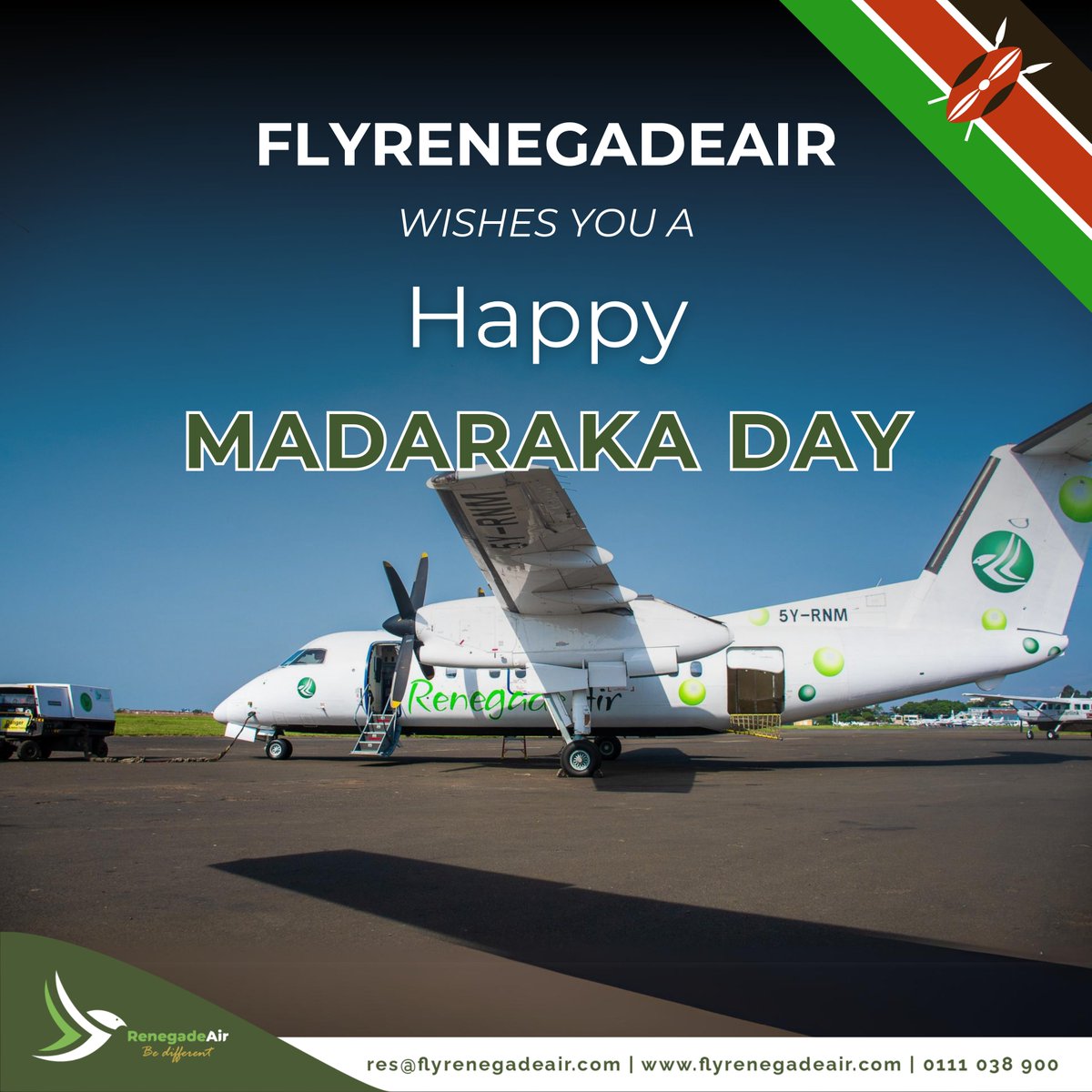 flyrenegadeair's tweet image. Celebrating freedom and the journey of our nation. Happy Madaraka Day
#flyrenegadeair #flyrenegadeairexperience #bediffrent #explore #madarakaday