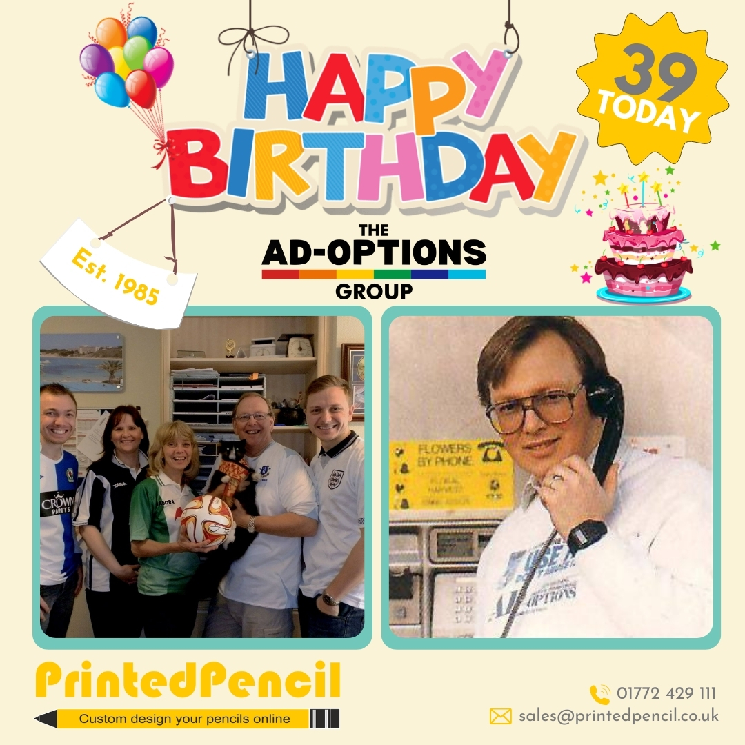 🎂 Wishing a very Happy Birthday to Ad-Options Limited! 🎉

We are part of the Ad-Options Group, founded by Ann and Steve Ward back in 1985!  

As a special birthday treat to all our followers, please enjoy this retro picture of Steve back in t'day! 📸