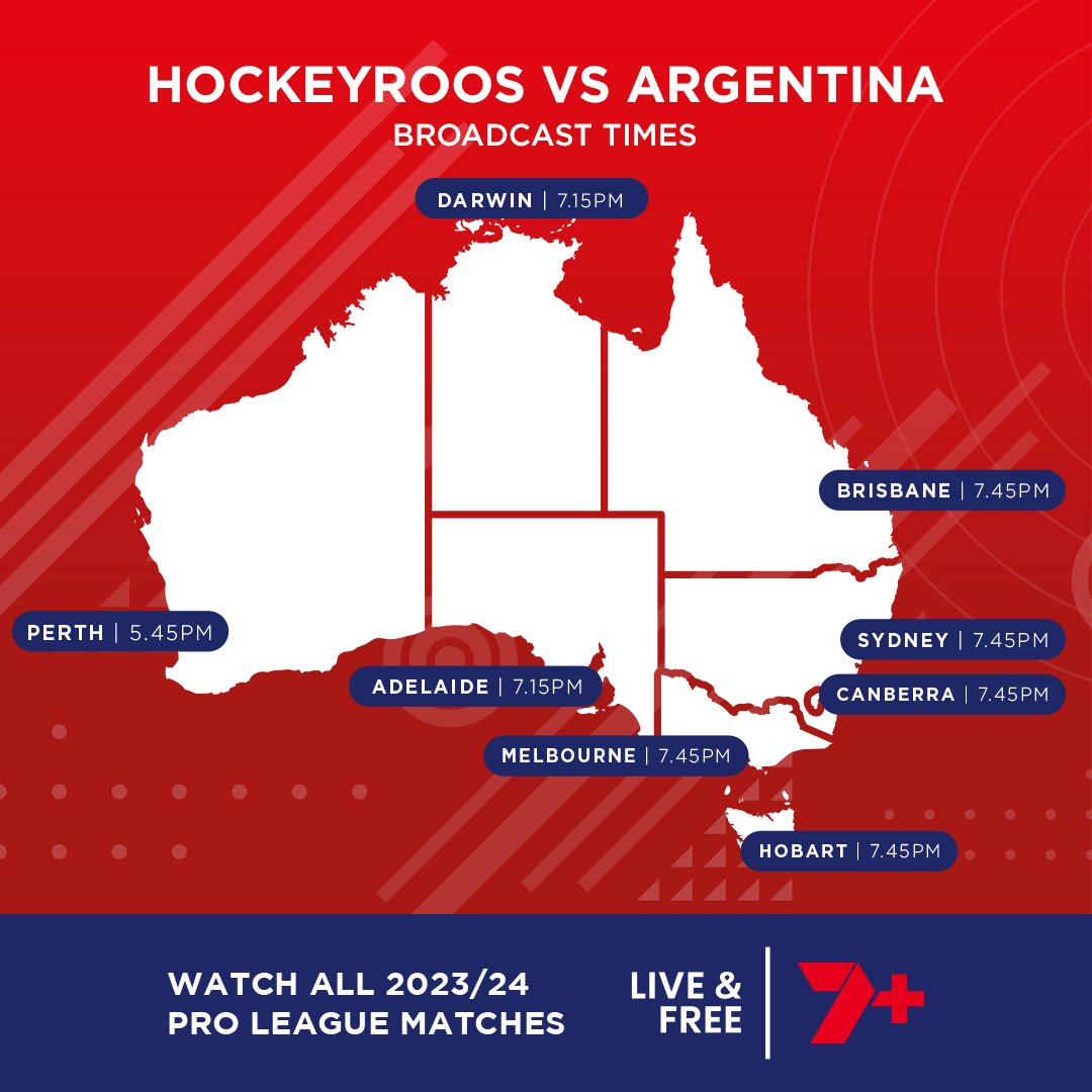 Hockeyroos's tweet photo. What better way to spend your Saturday night than by watching us and Argentina battle it out in the FIH Pro League! 

Don't miss a minute of the action, live and free on @7plus | @7sport #ARGvAUS https://t.co/rmPWiwhxoR