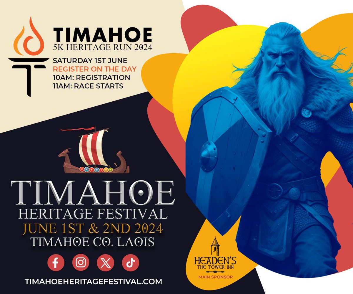 Today is the day! 
Timahoe Heritage Festival, June 1st &amp; 2nd. 

#TimahoeHeritageFestival #Timahoe24