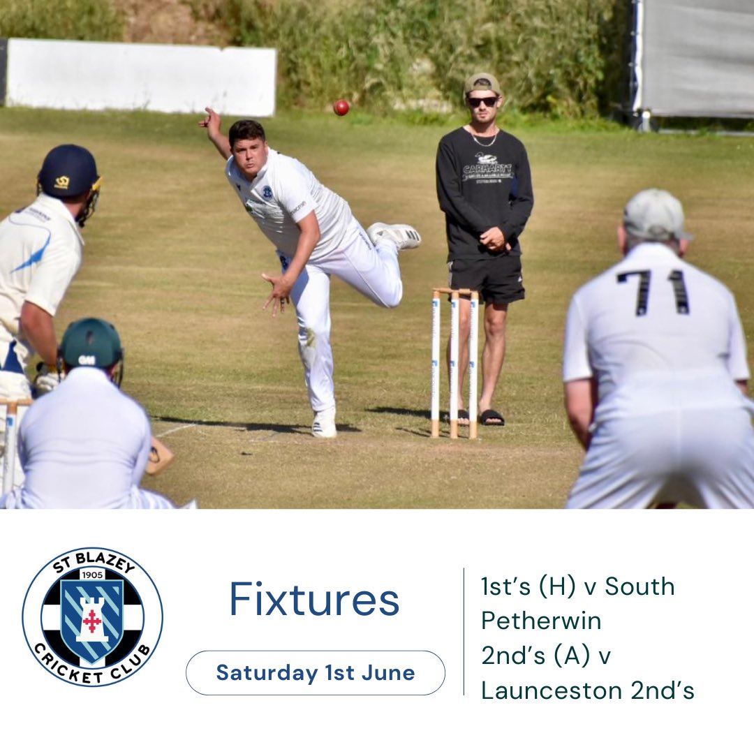St Blazey CC (@stblazeycc) on Twitter photo Today’s games vs <a href="/SPetherwinCC/">South Petherwin CC</a> and <a href="/lansoncricket/">launcestoncricket</a>. 1pm starts and bar open. 🍻🍻☀️ #cornwallcricket Today’s games vs <a href="/SPetherwinCC/">South Petherwin CC</a> and <a href="/lansoncricket/">launcestoncricket</a>. 1pm starts and bar open. 🍻🍻☀️ #cornwallcricket