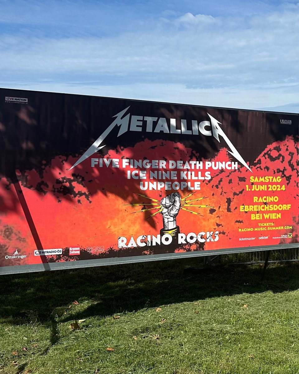 Guten Morgen, Racino Rocks! 🙌 Macht euch bereit für eure Anreise!
**
Good morning, Racino Rocks! 🙌 Get ready for your arrival! 

FAQ: racino-music-summer.com/faqs/#17011739…

#racinorocks2024 #metallica #5fdp #iceninekills #unpeople #festival #rockon