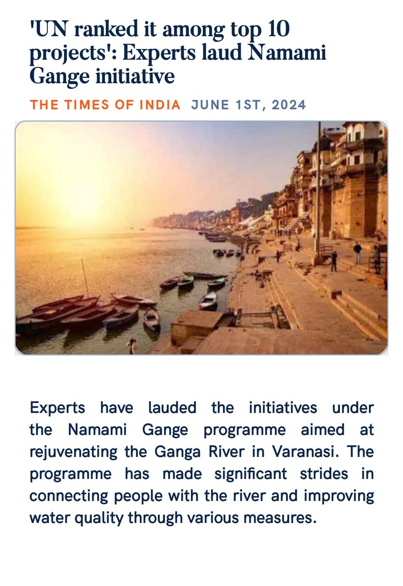 KirenRijiju's tweet photo. 'UN ranked it among top 10 projects': Experts laud Namami Gange initiative

https://t.co/UeHKZ4ljF8 

via NaMo App https://t.co/gOFcWNhgUz