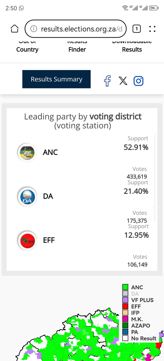 effmangaung's tweet photo. 🚨IN PICTURES 🚨

At 01h36 am we were at 106 747
Suddenly at 02h50am we are at 106 149

The numbers are not numbering and @IECSouthAfrica  must be held accountable

#IECMustFall #ElectionUpdate #electionresults https://t.co/BEDbNgAvtv
