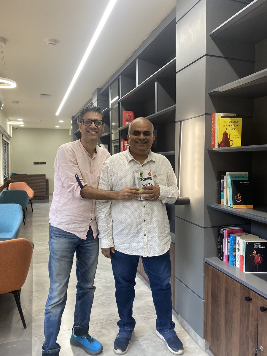 Dwari1008's tweet photo. @ukay17 is someone I have known only for last three years but I feel I have known him for a lifetime. He inspires me with his  knowledge and work and the craft of business story telling. I so thrilled that he donated some of the choicest books from his collection to @MineRVaXLead https://t.co/gG2gdVHIBK