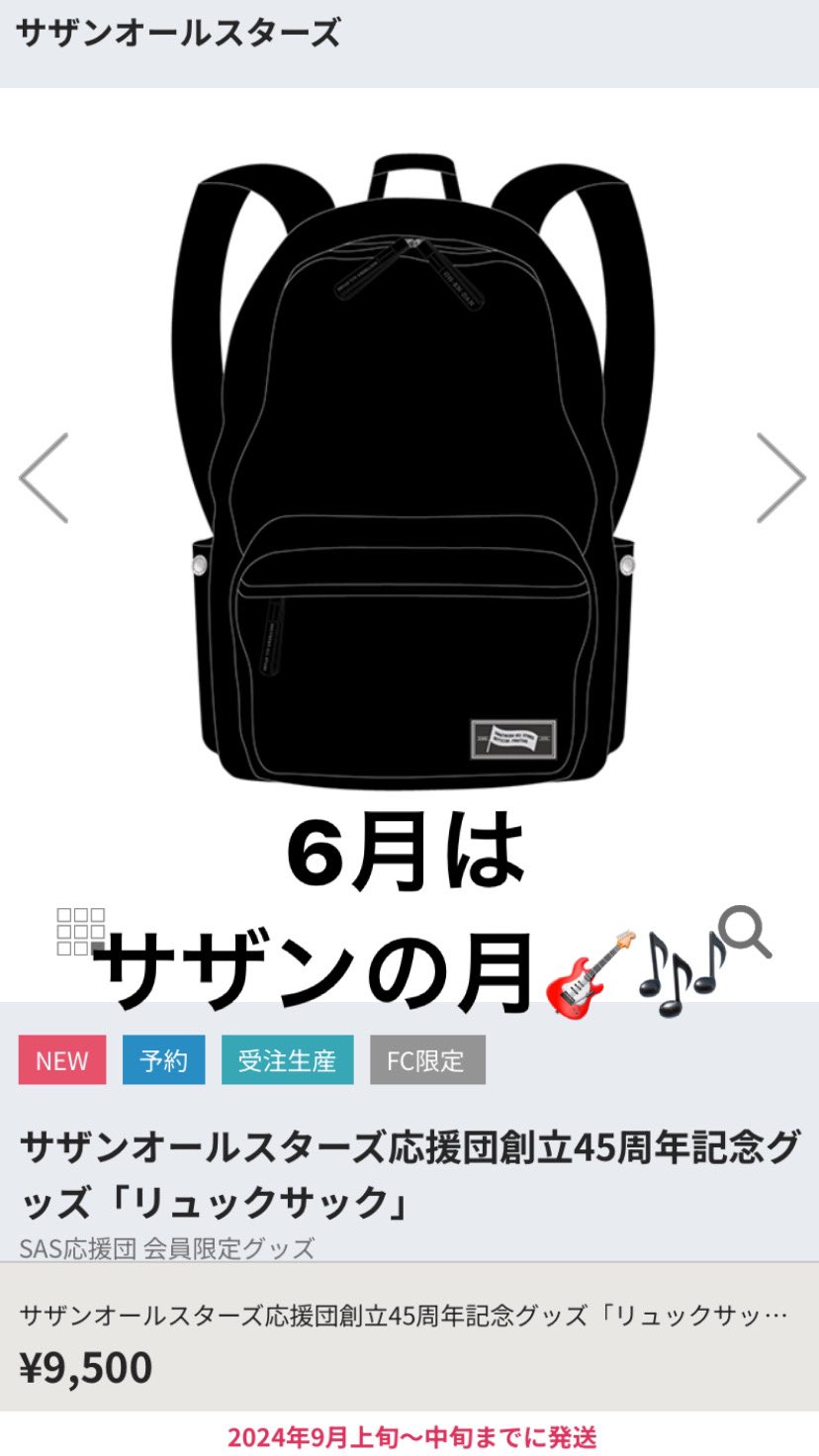 サザンオールスターズ応援団限定リュック