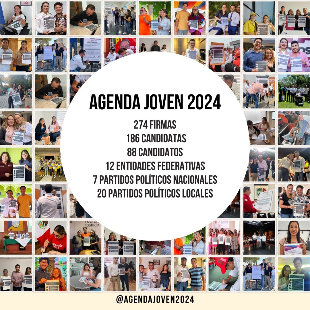 Este proyecto ha culminado la fase de firmas y les presentamos los resultados. Gracias a cada persona que hizo esto posible. Después de las elecciones viene el seguimiento a los compromisos que las candidatas y los candidatos hicieron con las juventudes. 

#AgendaJoven2024