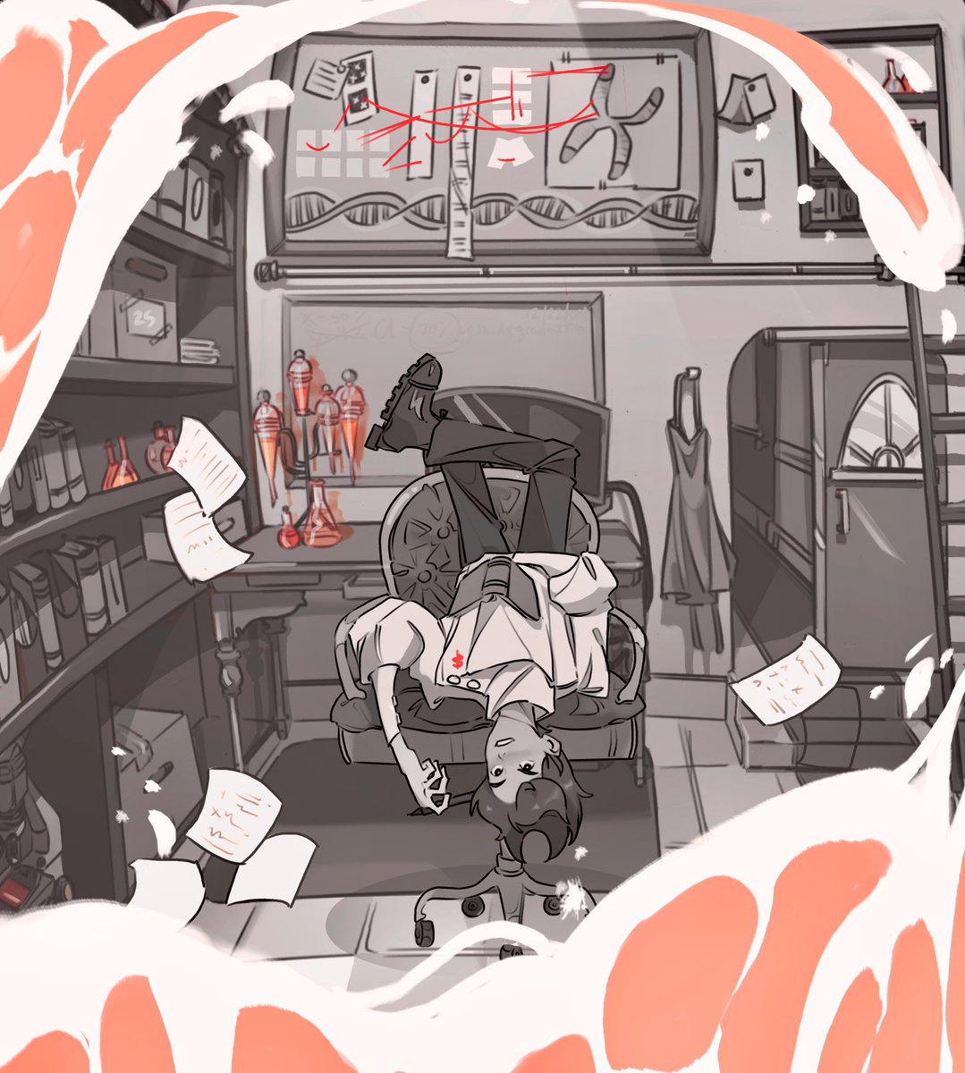 I don’t always work for hours on a background,,, but when I do 90% of it doesn’t matter and it seems incredibly underwhelming when I reach the finish line #digitalart #art #illustration #oc #originalcharacter