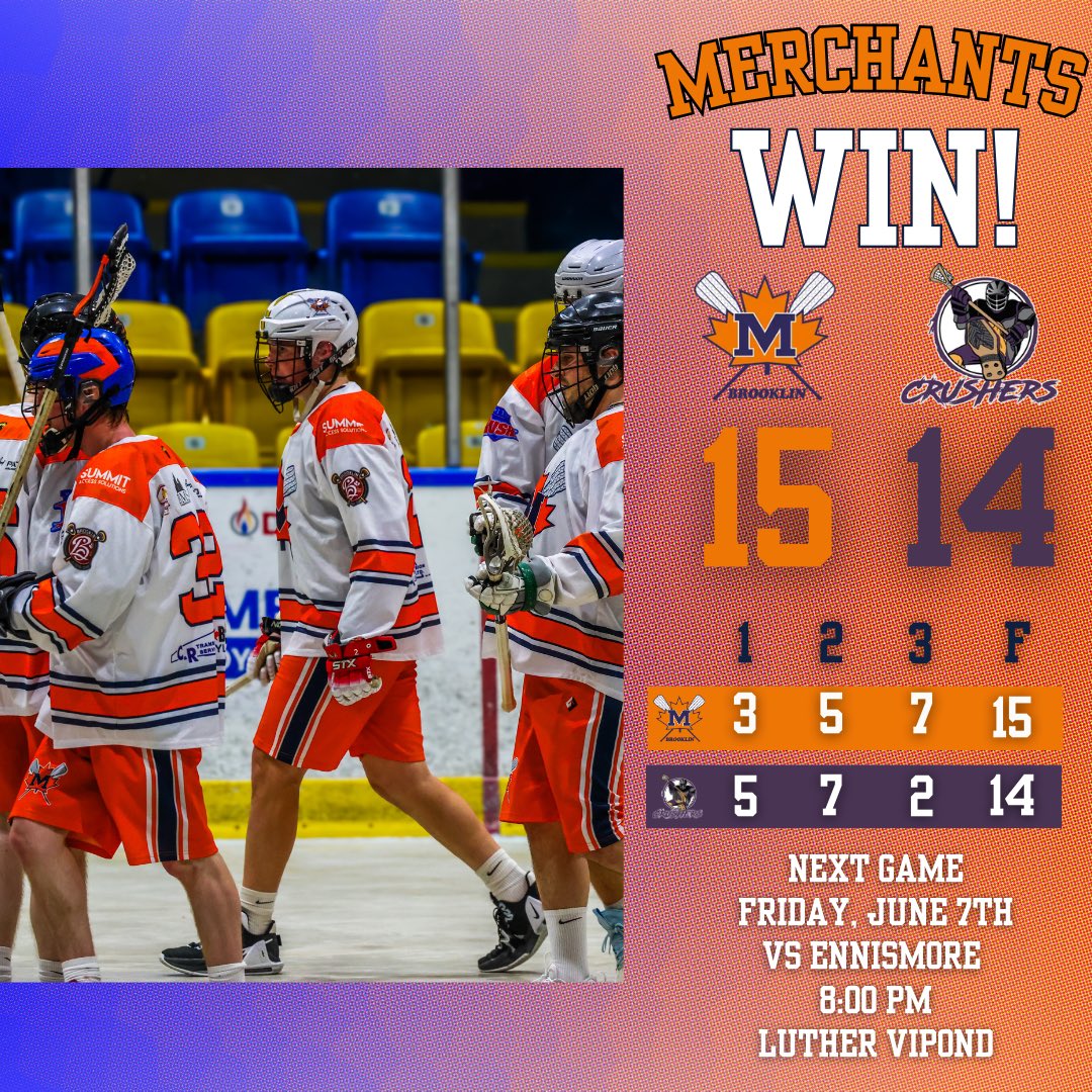<a href="/merchantslax/">Merchants Lacrosse</a> <a href="/BrooklinLC/">Brooklin Lacrosse Club</a> <a href="/OntSeriesLax/">Ontario Series Lacrosse</a> <a href="/OntarioLacrosse/">Ontario Lacrosse</a> <a href="/StefanM411/">Stefan Ottenbrite</a> <a href="/SamHossackMedia/">Sam Hossack Media</a> <a href="/CrushersSrBLax/">Clearview Crushers</a> MERCHED BACK TO VICTORY ‼️