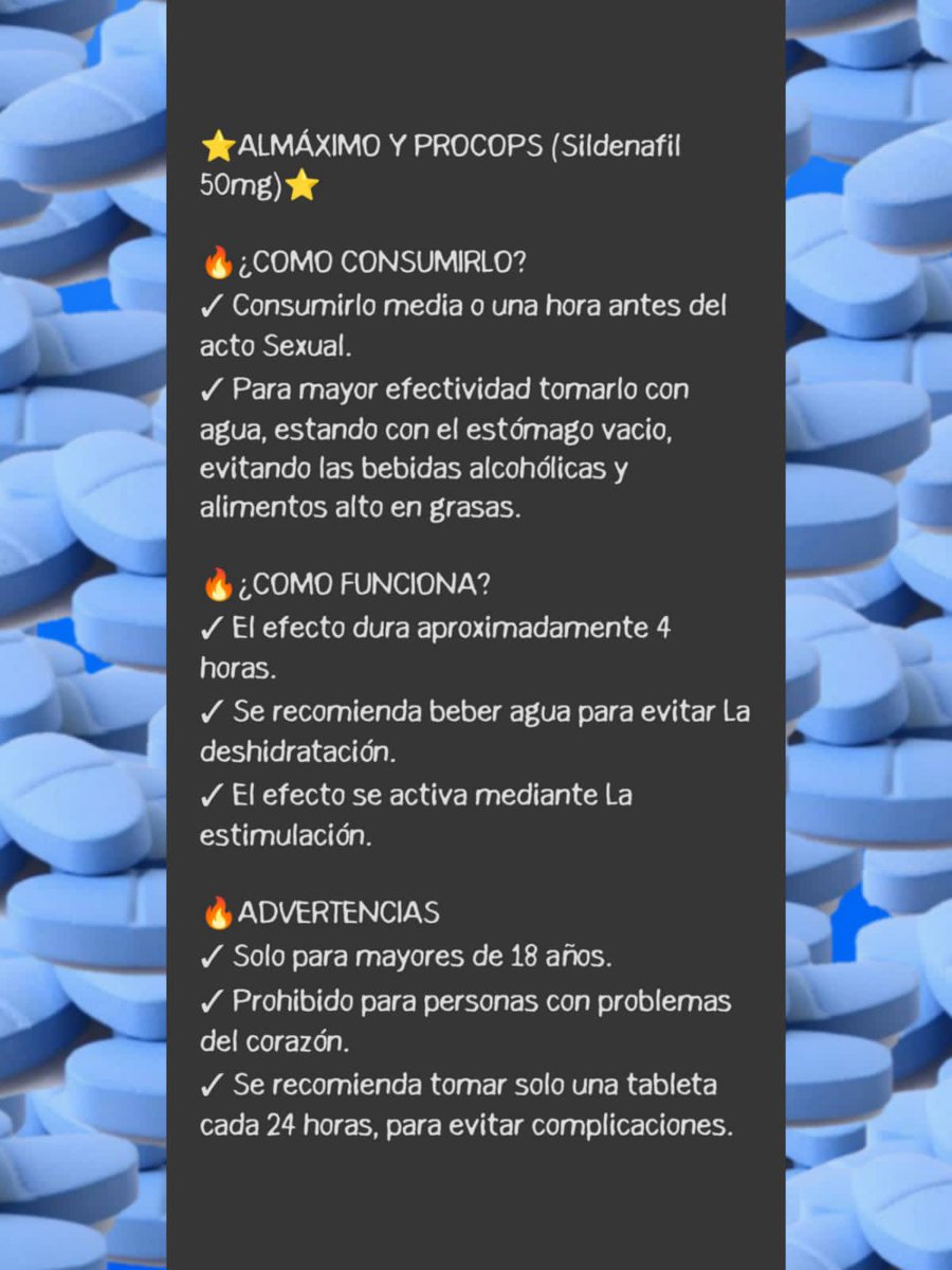 AvilaYery's tweet photo. 🪐 Alguien probó estos productos,que dicen será que FUNCIONAN.???
#Almaximo
#Sildenafil https://t.co/sd9WuG9P17
