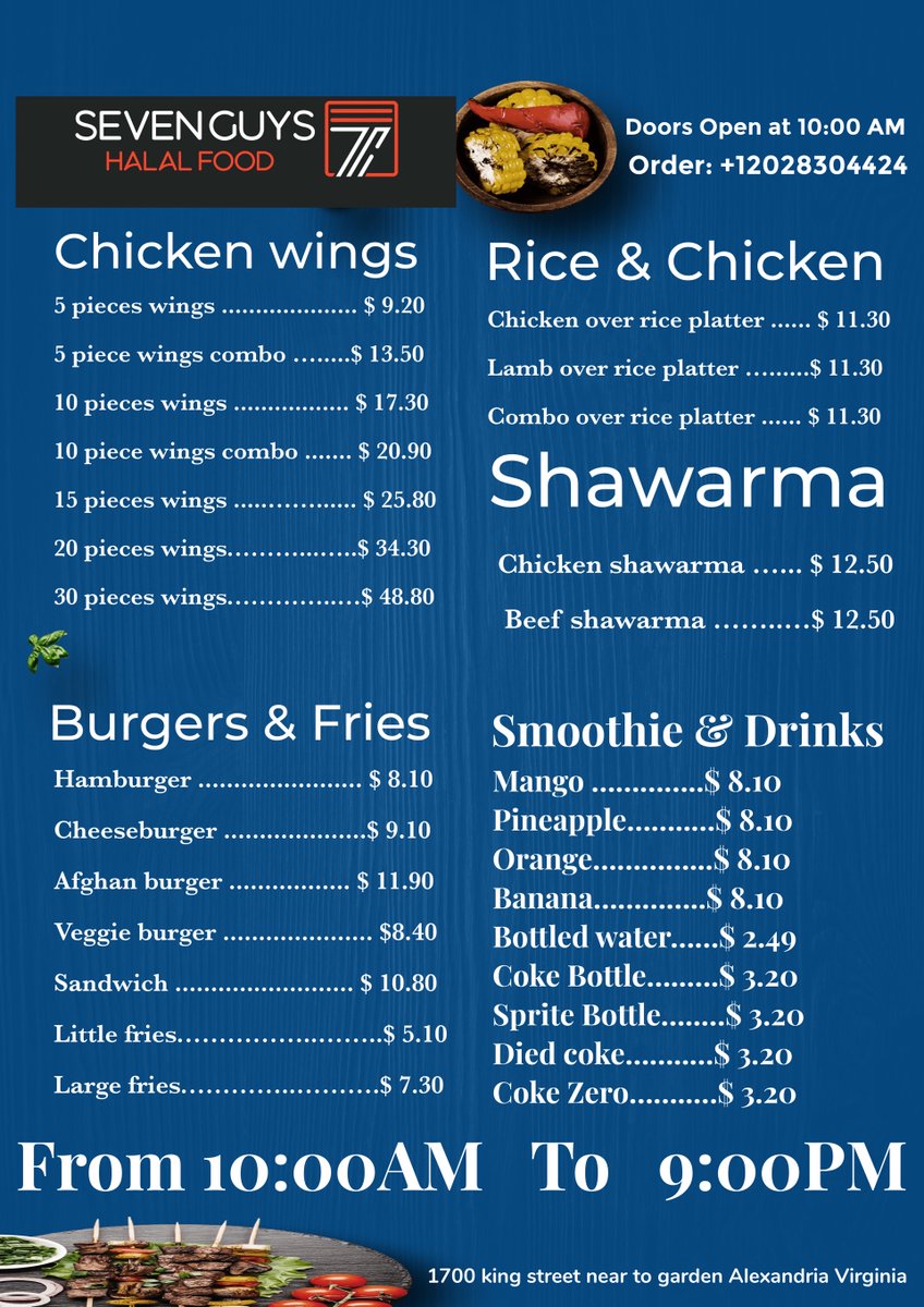 Seven Guys Halal Food tweet media
