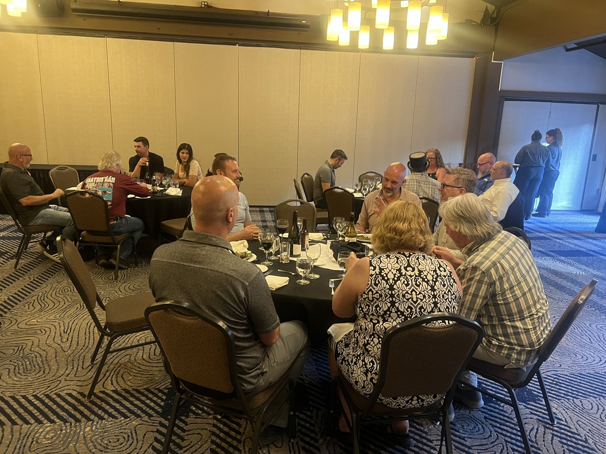 ORPHCC1's tweet photo. Great closing reception and dinner. Steak and Salmon. Great dessert. Great conversation. Thanks to @federatedins and HealthNet for sponsoring. https://t.co/mL2Vnv2NE7