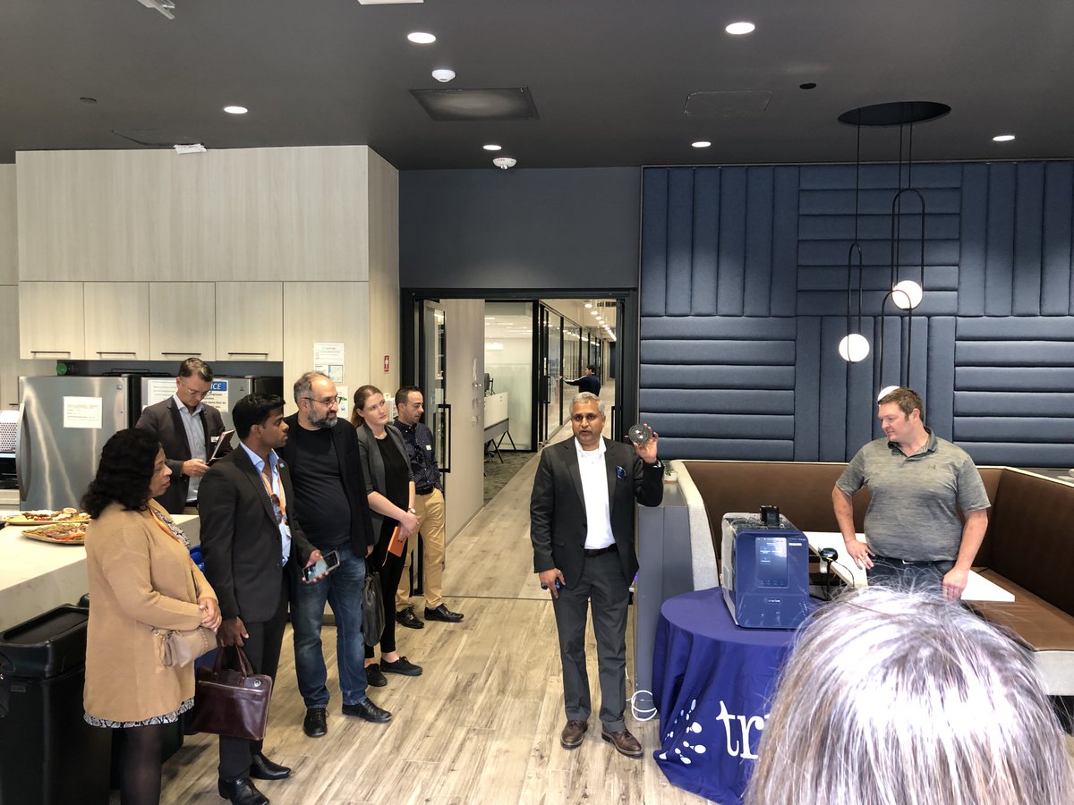 MTPConnect_AUS's tweet image. Next stop on our #BIObus was with start-up @TruvianSciences - developing a benchtop blood testing machine for rapid POC health screening. Working with 🇦🇺 @planetinnovate team. Great to hear about the journey from co-founder @Dena_TruHealth &amp;amp; CEO, Jay Srinivasan. #BIO2024