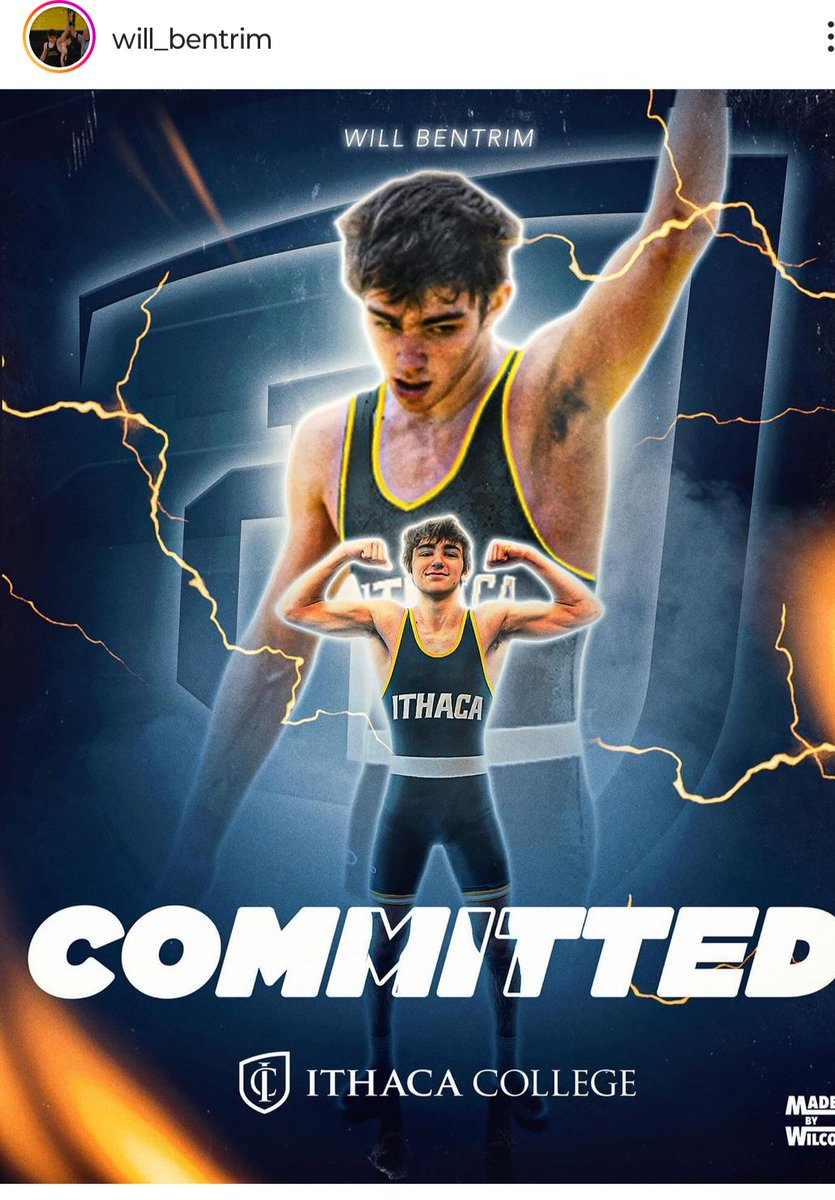 Will Bentrim. Ultimate gamer. 82 career wins in arguably the toughest weight class in the WPIAL. Will will continue his wrestling journey at Ithaca.