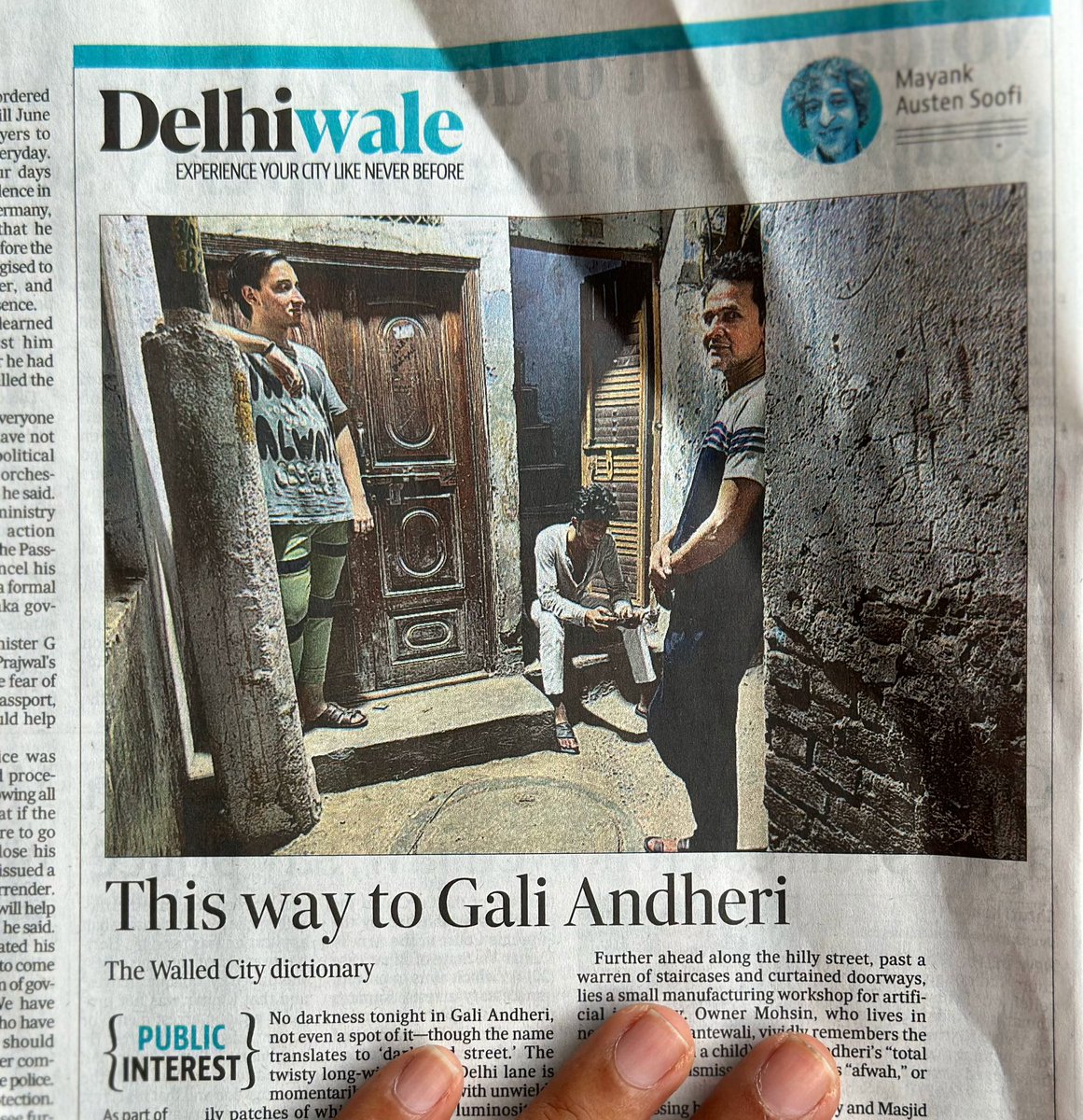 As part of my mission to chronicle every street of historic Okd Delhi, here is Gali Andheri, the darkened street… my daily City Life dispatch in Hindustan Times today!
