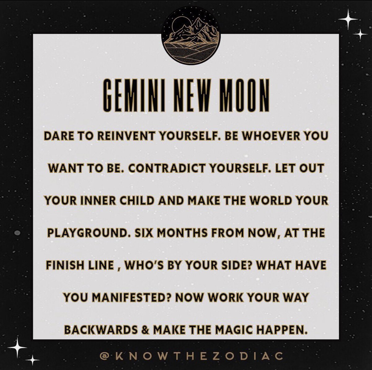 KnowTheZodiac's tweet photo. Together with the New Moon, there is a stellium of planets in Gemini. This celestial gathering ✨☄️in mutable Gemini calls for a time of adaptability and embracing the ever-changing wave of life.

#newmoon #moonguide #knowthezodiac #newmoons https://t.co/0a0GobnH0T