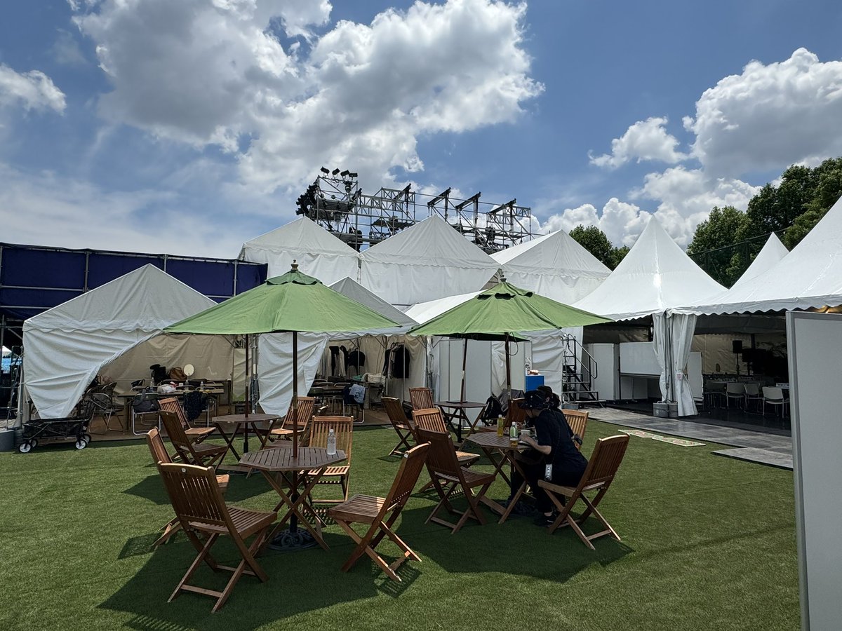 晴れた❗️バックステージ！
#葉加瀬太郎音楽祭2024
#明治神宮外苑