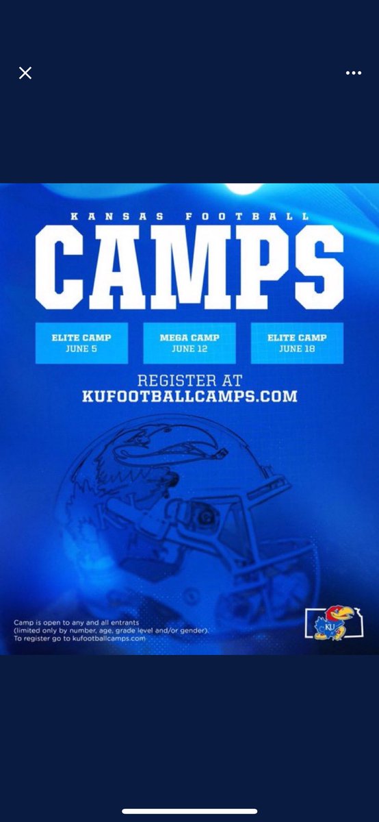 MarberyTy's tweet photo. Thank you for the camp invite.@BillyBonneau @KU_Football https://t.co/UJbi8VE2AE