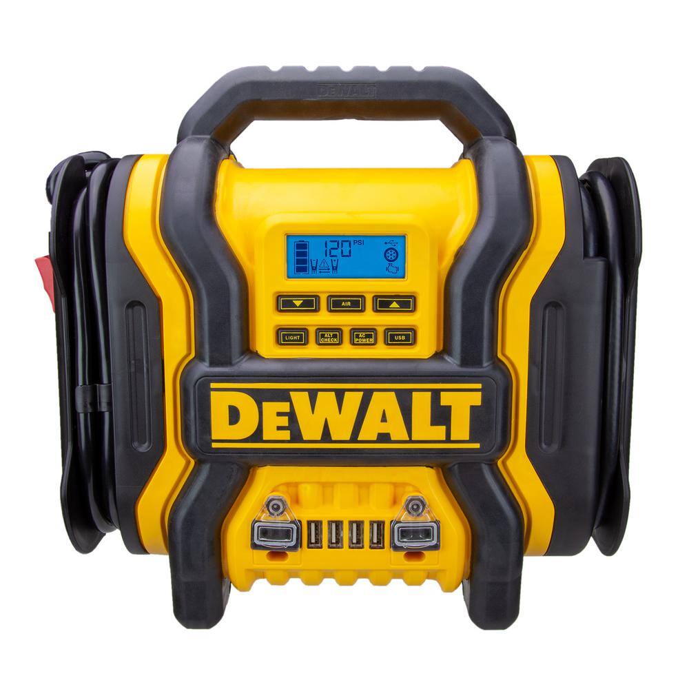 Discounttoday_'s tweet photo. DEWALT DXAEPS14 1600 Peak Amp Portable Car Jump Starter with 120 PSI Digital Air Compressor and 500-Watt Inverter
https://t.co/nSbL6W3MUk
#discounttoday https://t.co/oZUV6eLSWj