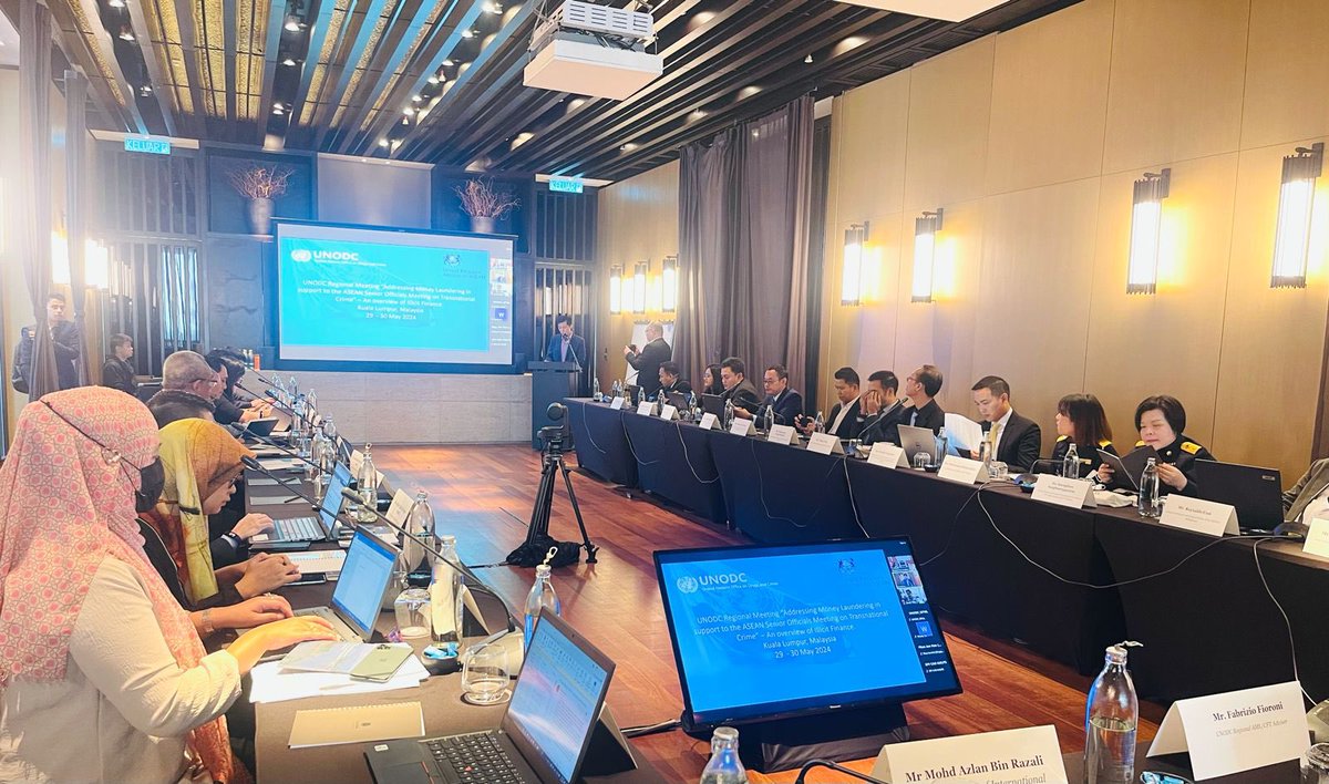 Important strategic discussions on #MoneyLaundering current trends and challenges concluded in Kuala Lumpur.  Together with #ASEAN Member States, #UNODC with support from #UK placed a milestone in strengthening regional frameworks to combat #TransnationalCrime and #IllicitFinance