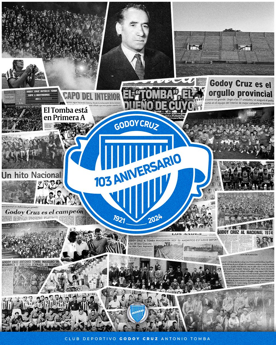 103 años de historia. Historia posta. 🫡

¡Feliz aniversario para todo el pueblo bodeguero!💙🤍