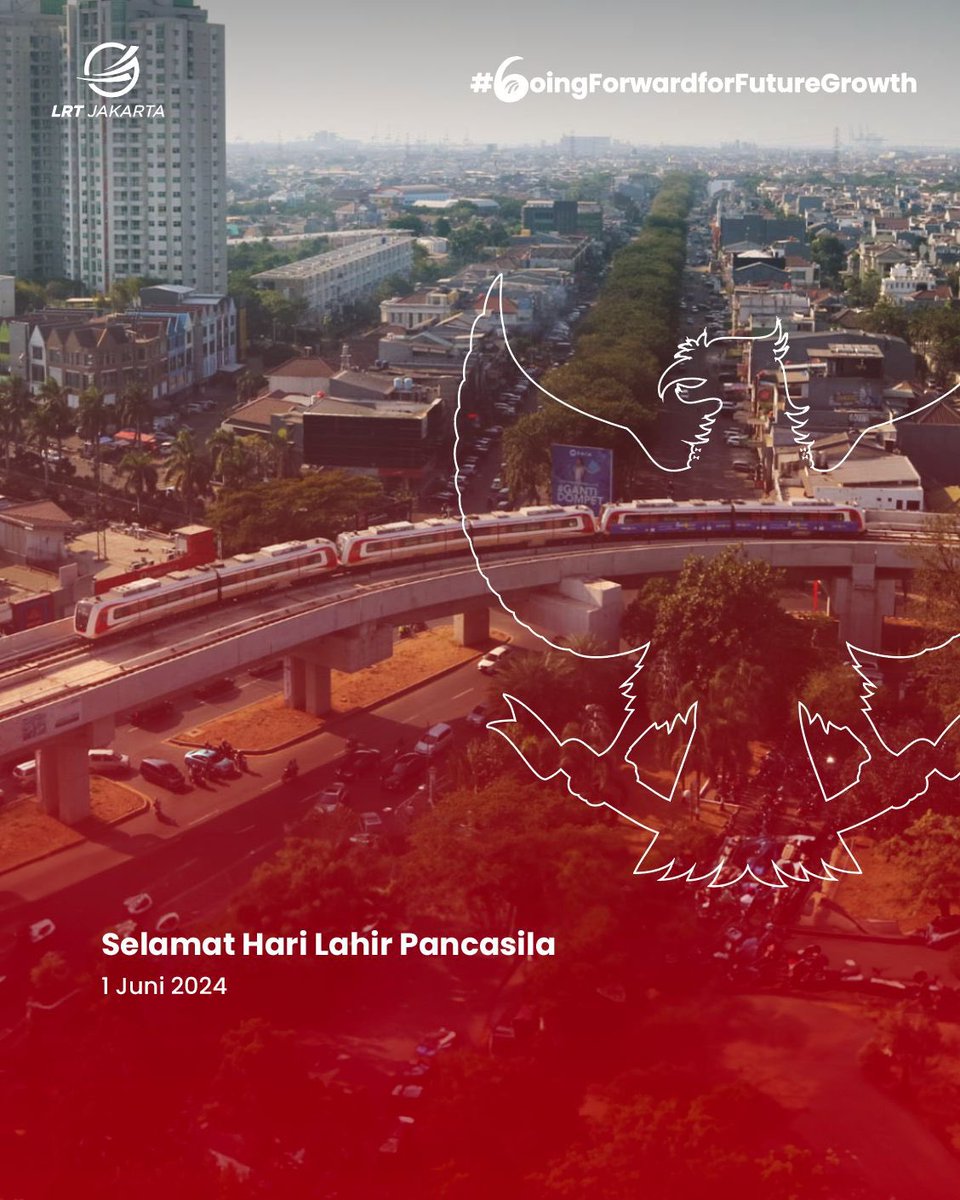 lrtjkt's tweet photo. Hari Lahir Pancasila

Selamat memperingati Hari Lahir Pancasila🇮🇩 
Yuk, kita semangat untuk tanamkan nilai-nilai pancasila untuk berkarya dan berkontribusi dalam memajukan Indonesia. 

#LRTJKT #LRTJakarta #LRTJAmanNyaman https://t.co/bWIJ9cH6Qp