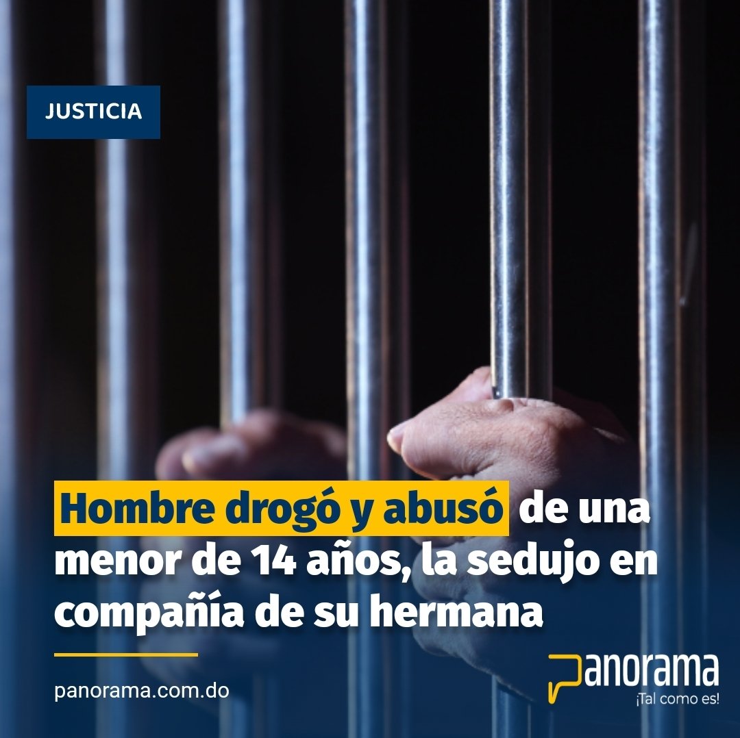 #Panorama_Justicia 

El Primer Tribunal Colegiado de Santo Domingo Norte y condenó a 15 años de prisión a un hombre que drogó y abusó sexualmente a una menor de 14 de edad.

Detalles en:
panorama.com.do/hombre-drogo-y…

#Panorama #14años #Drogas #Abuso #Sexualidad