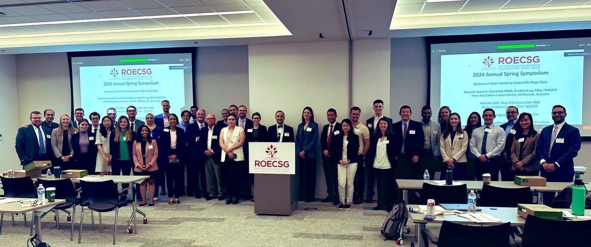 ROECSG (Rad Onc Education Collab Study Group) (@roecsg) on Twitter photo A great day of #RadOnc #MedEd at #ROECSG24. Thanks to the education scholars who presented, symposium chair <a href="/KimCorbinMD/">Kim Corbin</a>, keynote speaker <a href="/DrDavidKok/">A/Prof David Kok</a>, <a href="/ASTRO_org/">ASTRO</a> for co-sponsoring, & <a href="/RushRadOnc/">RUSH Radiation Oncology</a> <a href="/GauravMarwahaMD/">Gaurav Marwaha</a> for hosting us. We're already looking forward to #ROECSG25! A great day of #RadOnc #MedEd at #ROECSG24. Thanks to the education scholars who presented, symposium chair <a href="/KimCorbinMD/">Kim Corbin</a>, keynote speaker <a href="/DrDavidKok/">A/Prof David Kok</a>, <a href="/ASTRO_org/">ASTRO</a> for co-sponsoring, & <a href="/RushRadOnc/">RUSH Radiation Oncology</a> <a href="/GauravMarwahaMD/">Gaurav Marwaha</a> for hosting us. We're already looking forward to #ROECSG25!