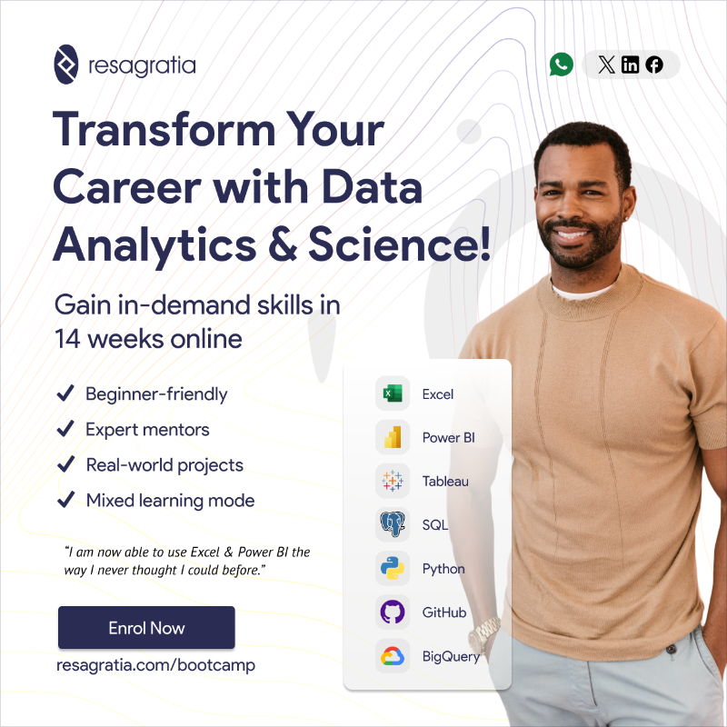 mrAy0xu's tweet photo. Land a higher-paying job by learning Data Analytics and Data Science from industry experts in our 14-week online experience. 

Enrolment is ongoing for next cohort
👉🏽 https://t.co/NkdNRweBt7