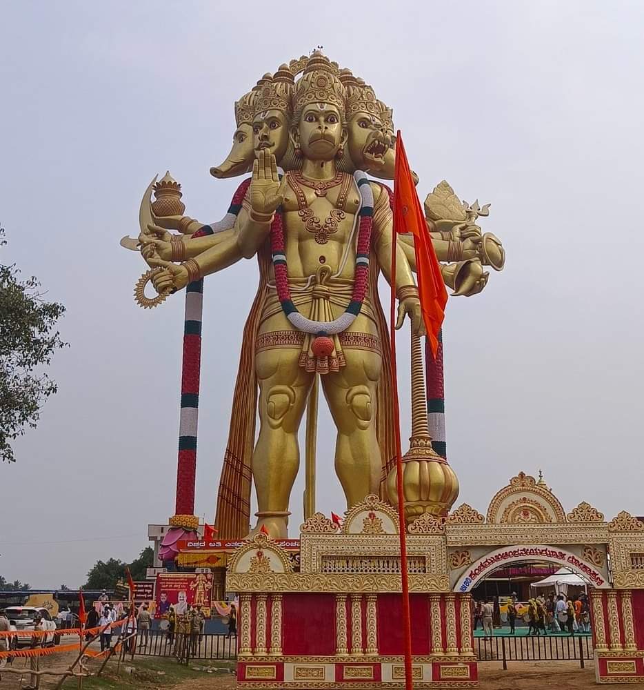 World Tallest Hanuman Ji statue 161 fit in Karnataka 🚩🕉️