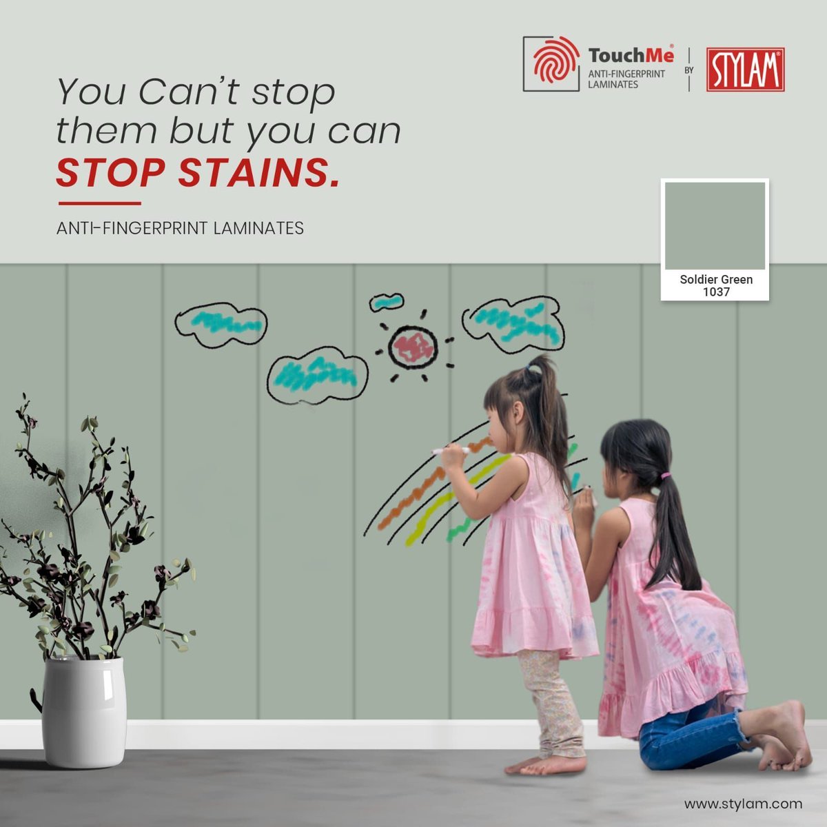StylamLaminate's tweet image. You can't stop them but you can stop stains.

💫 Keep your surfaces sleek and spotless with STYLAM Anti-Fingerprint Laminates!

Explore more at stylam.com

#STYLAM #AntiFingerprint #Laminates #stylamlaminates #decorativelaminates #bestlaminateindustry #HomeDecor