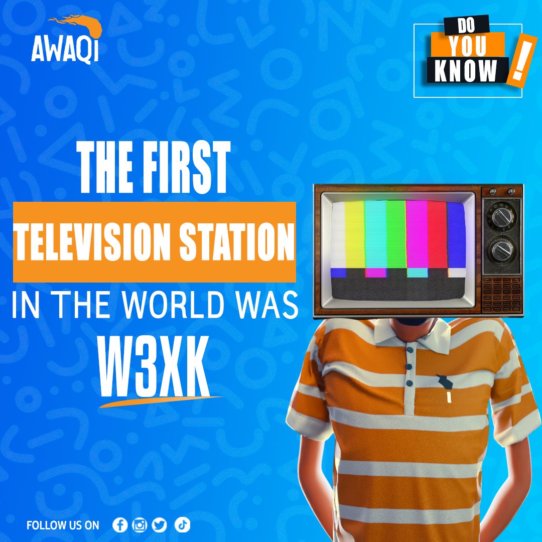 Fun fact 😁 

Did you know that #W3XK was the first television station? 📺  

The pioneer of pixels that paved the way for our binge-watching habits! 

#awaqiethiopia #ThrowbackTech #VintageVibes