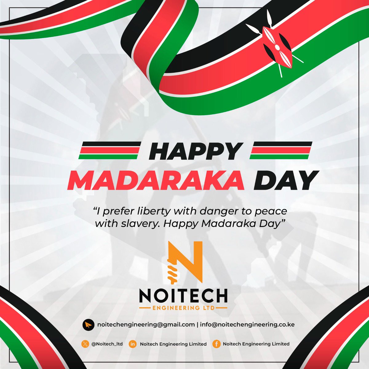 Noitech Engineering Ltd (@noitech_ltd) on Twitter photo “I prefer liberty with danger to peace with slavery, Happy Madaraka Day “
<a href="/otienogallo/">Eng. John Robert Otieno Ogallo ,PE</a> <a href="/WilliamsRuto/">William Samoei Ruto, PhD</a> <a href="/StateHouseKenya/">State House Kenya</a> <a href="/rickfeskenya/">Rickfes Construction Ltd.</a> <a href="/Muthokinju_/">MUTHOKINJU PAINTS AND CEMENT</a> <a href="/PesMmu/">IEEE PES MMU-K</a> <a href="/mukesa_mmu/">MMU-Engineering Students Association</a> <a href="/eabcgroup/">EAST AFRICA BUILDERS AND CONSULTANTS</a> <a href="/IekBranch/">IEK Capital Branch</a> <a href="/IEK_NorthRift/">IEK North Rift Branch</a> <a href="/TheIEK/">The Institution of Engineers of Kenya</a> “I prefer liberty with danger to peace with slavery, Happy Madaraka Day “
<a href="/otienogallo/">Eng. John Robert Otieno Ogallo ,PE</a> <a href="/WilliamsRuto/">William Samoei Ruto, PhD</a> <a href="/StateHouseKenya/">State House Kenya</a> <a href="/rickfeskenya/">Rickfes Construction Ltd.</a> <a href="/Muthokinju_/">MUTHOKINJU PAINTS AND CEMENT</a> <a href="/PesMmu/">IEEE PES MMU-K</a> <a href="/mukesa_mmu/">MMU-Engineering Students Association</a> <a href="/eabcgroup/">EAST AFRICA BUILDERS AND CONSULTANTS</a> <a href="/IekBranch/">IEK Capital Branch</a> <a href="/IEK_NorthRift/">IEK North Rift Branch</a> <a href="/TheIEK/">The Institution of Engineers of Kenya</a>