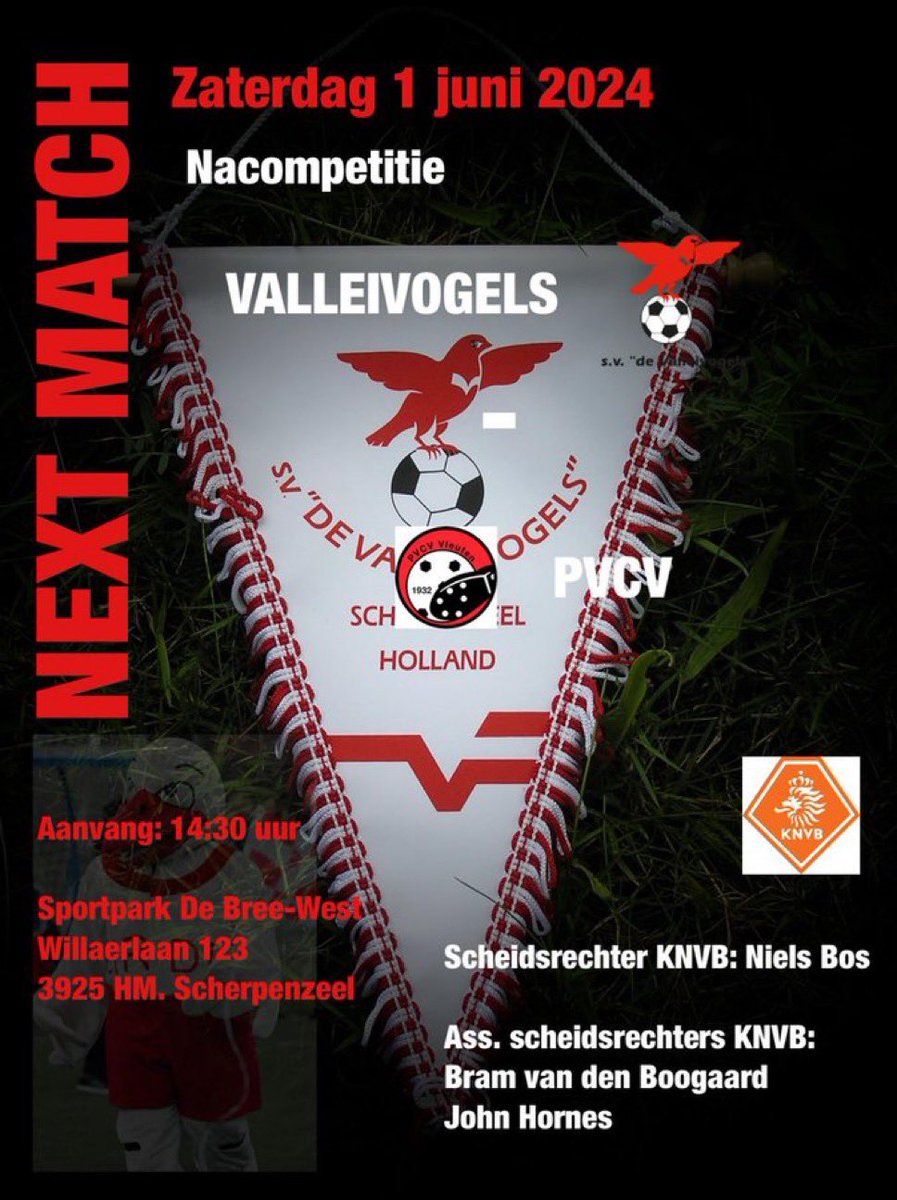 De #nacompetitie begint vandaag voor mij. Eerst met de vlag in de hand bij <a href="/valleivogels1/">Valleivogels 1</a> tegen <a href="/PVCVVleuten/">PVCV Vleuten</a>. Twee sympathieke clubs die je de uiteindelijke winst zou gunnen. Maar ja! Er kan er maar een winnen. #zinin #twitterscheids <a href="/KNVBWest1/">KNVB West 1</a>