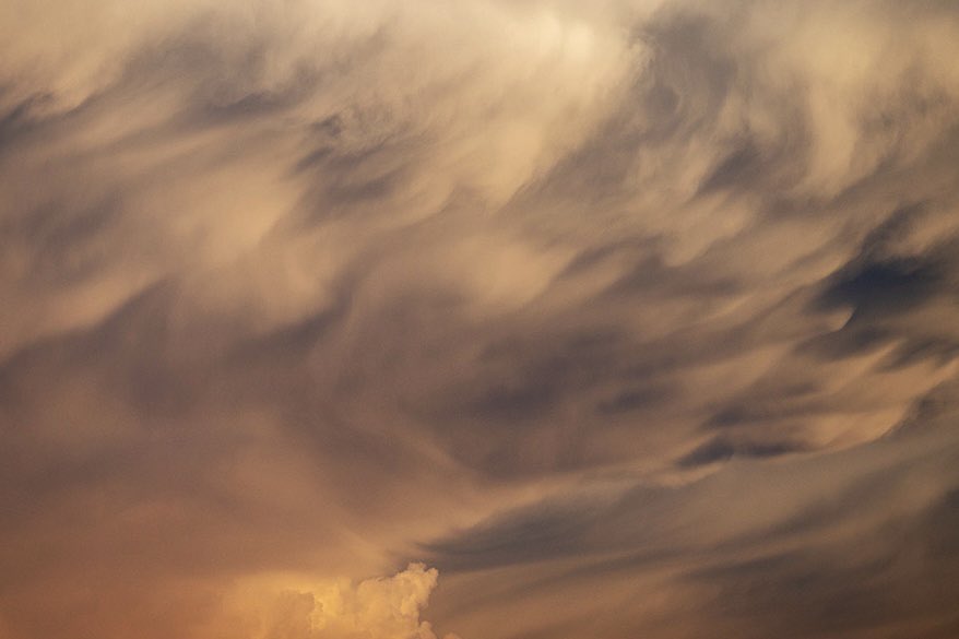 A small segment of a colorful evening storm seen from Parker, Colo. #cowx