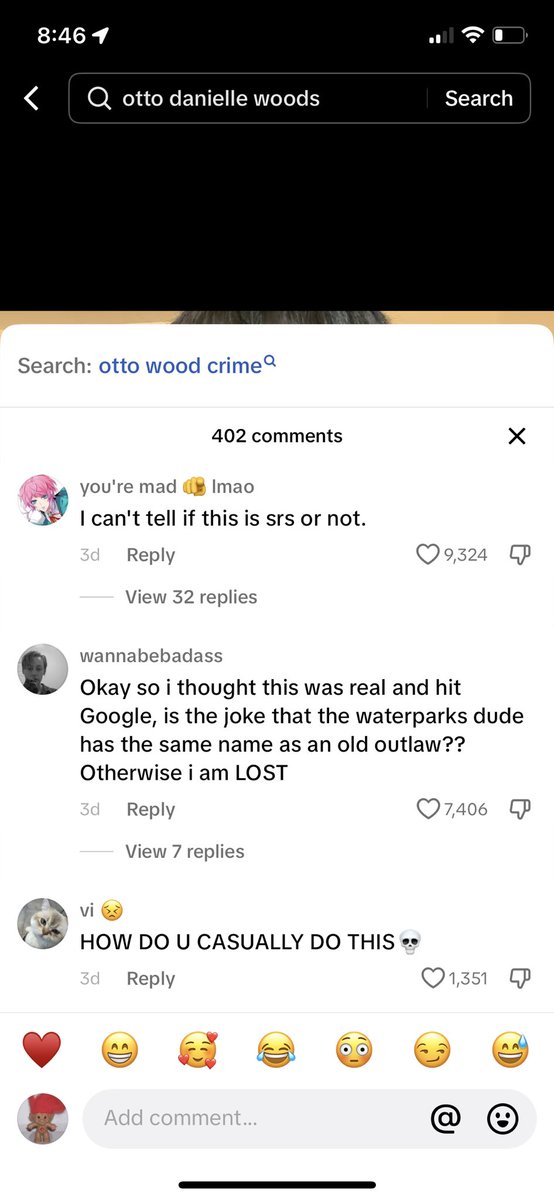 IM SO HAPPY THE OTTO WOOD SERIAL KILLER DISCOURSE IS REACHING OUTSIDE THE PARX UNIVERSE THIS IS LIKE CHRISTMAS FOR ME