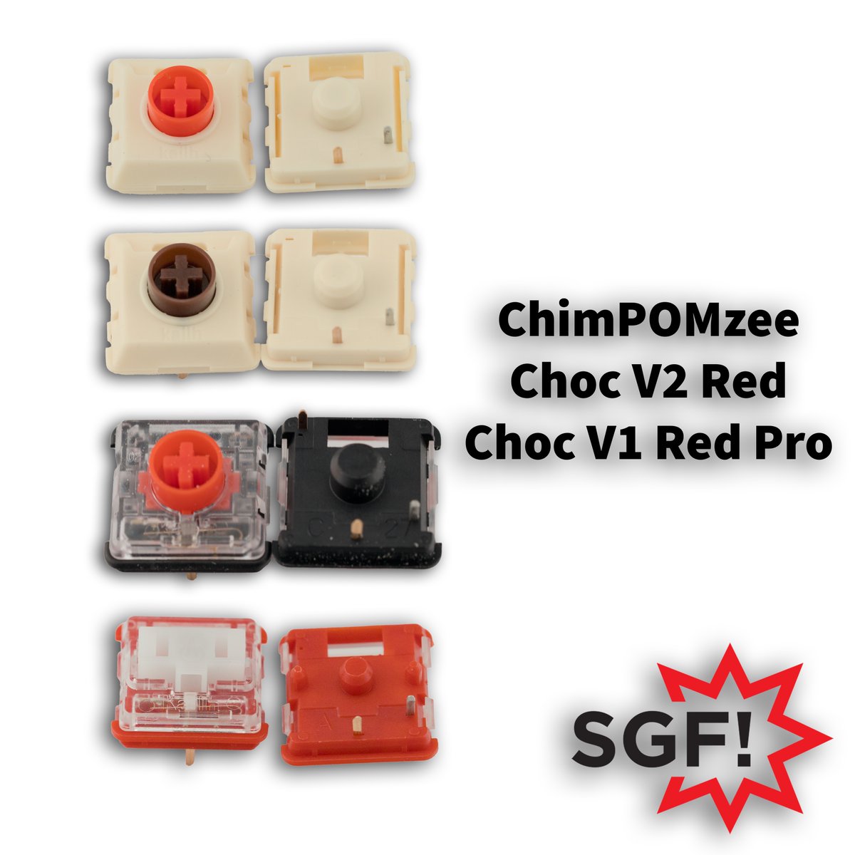 SGFDevices's tweet image. MonKey B.U.T.T.s are back in stock, including new switch options! We've got new linear and tactile switches with full POM plastics (ChimPOMzee), along with the classic Choc V2 Red and new (for us) Choc V1 Red Pros! sgfdevices.com/products/sgf-m…