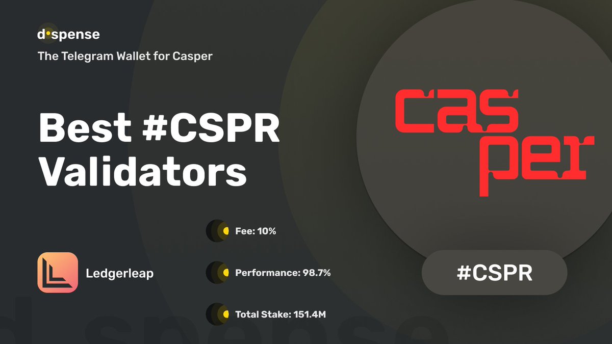 Dspense Wallet (#CSPR, #Telegram) tweet media