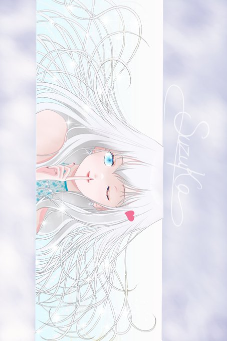 「heart hair ornament long hair」 illustration images(Latest)