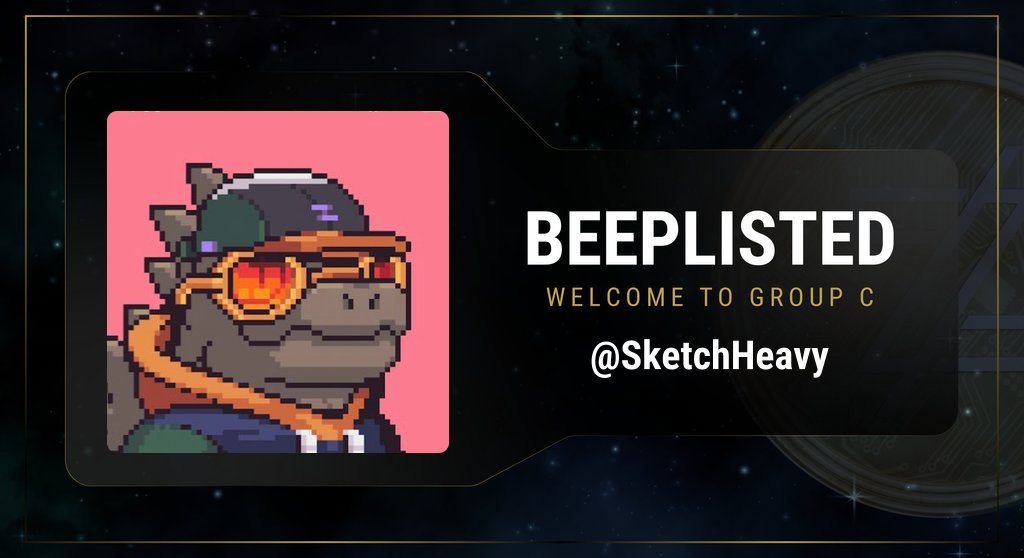 Congratulations <a href="/SketchHeavy/">Bebop</a> 🎉

• Welcome to Group C of <a href="/BeepList/">Beep List</a> 🤖
<a href="/Botzcoin/">BOTZ</a> <a href="/BeepBoopBotz/">Beep Boop</a> $BOTZ