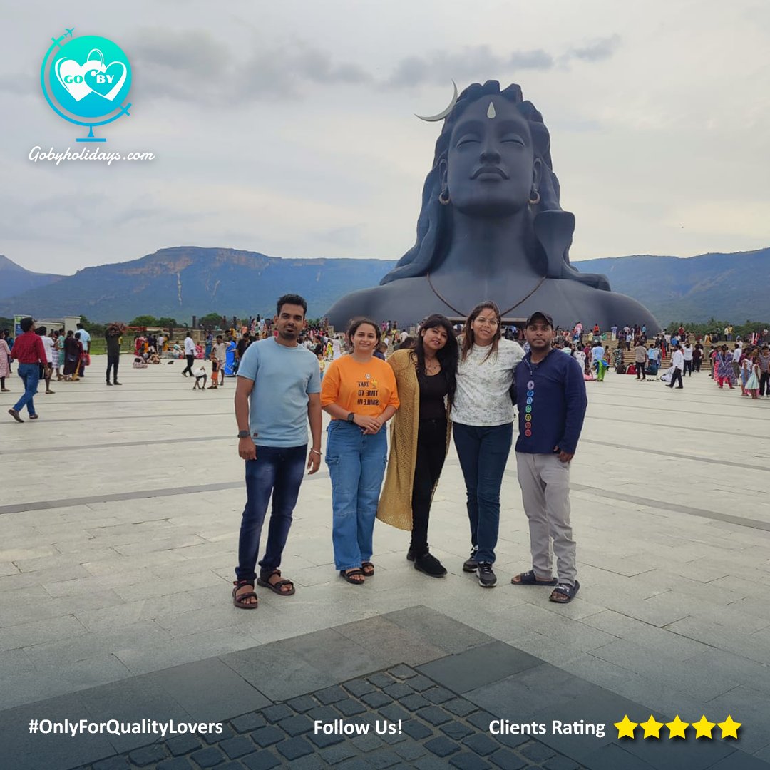 Another 😍 #happyclients with our Adiyogi with Ooty #tourpackage. Thank you for choosing #GoByHolidays #GoBy #YourOwnTravelCompany #GoByYatra #pilgrimage #adiyogi #lordshiva #sadhguru #mahadev #shiva #mahakal #harharmahadev #shiv #shivji #mahadevbhakt #ooty #coimbatore