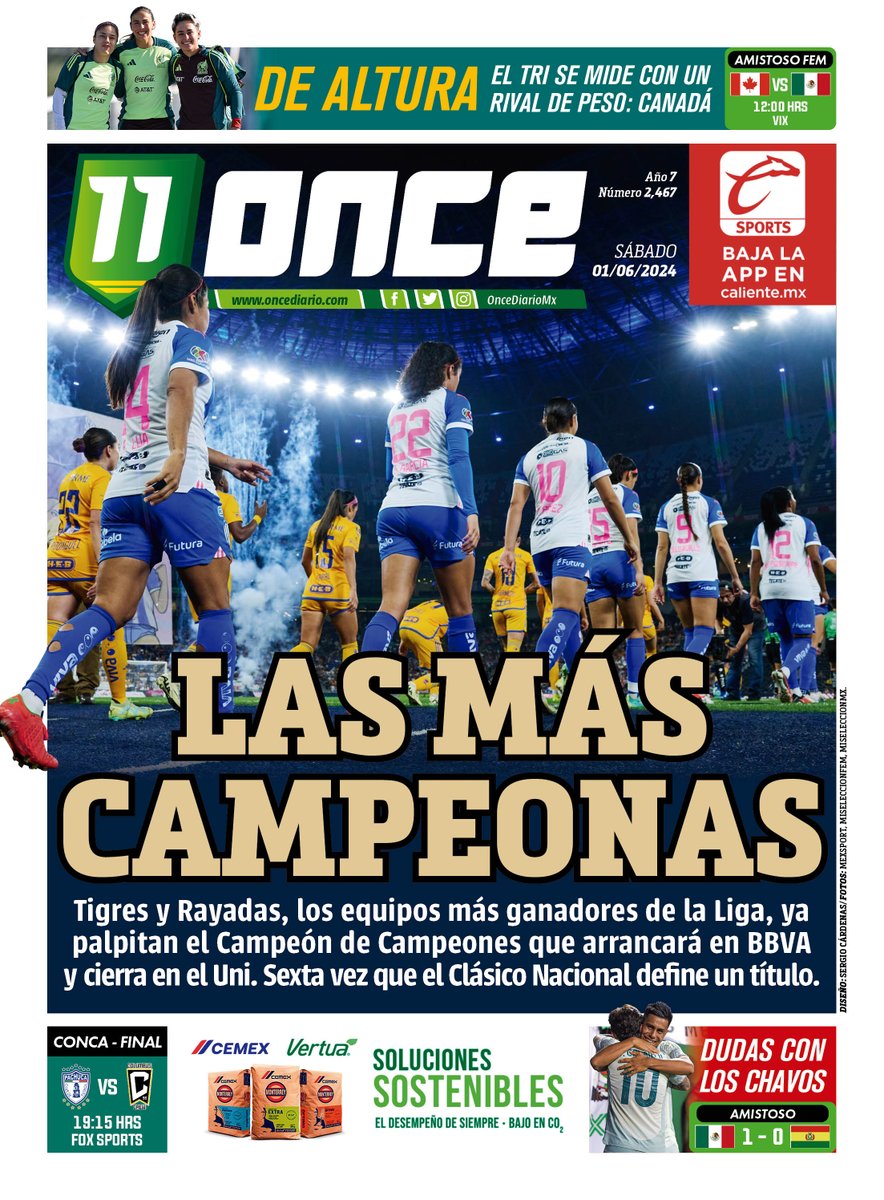 #PorSiTeLoPerdiste | Esta es #LaTapa de hoy: LAS MÁS CAMPEONAS ➡️ shorturl.re/7dzzy

#LigaMXFemenil • #Rayadas • #TigresFemenil • #TriFemenil • #México