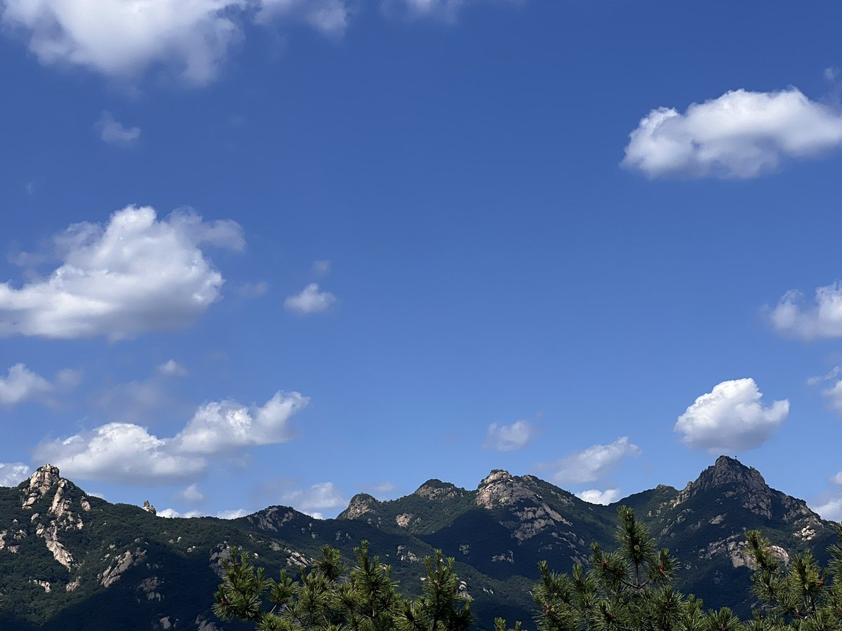 탕춘대성, 그리고 북한산의 준봉들. 여름이 덜컥!
