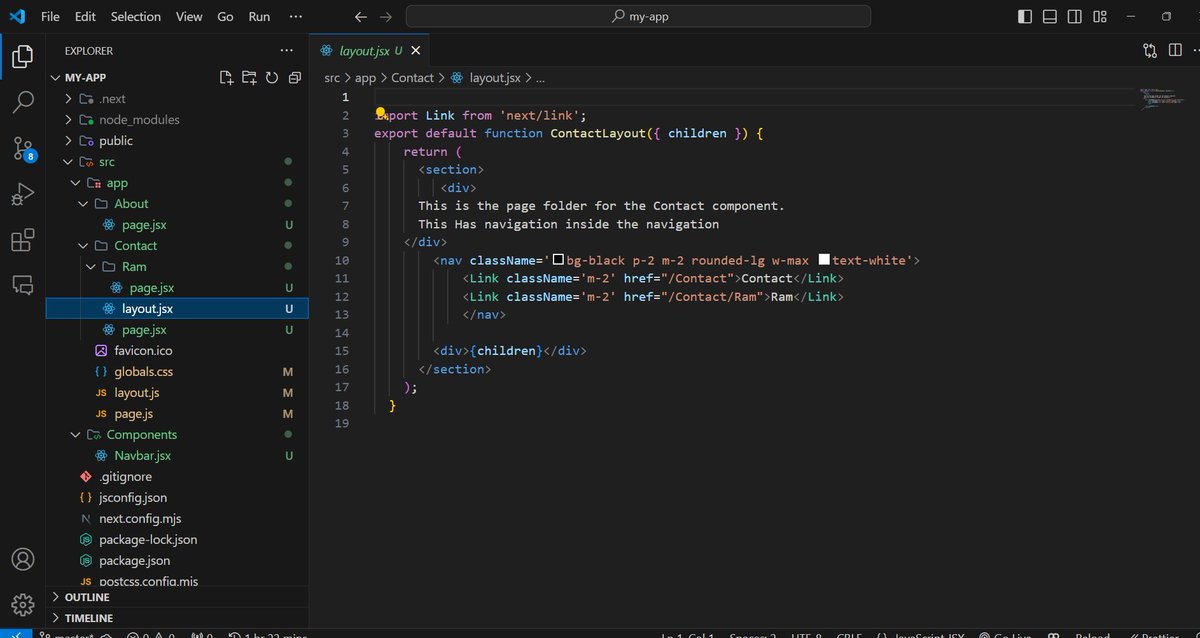 SamratCodes's tweet photo. 🚀 Explored project structure &amp; routing basics via @Next.js docs. Installed Next.js, grasped folder/filename ,layout.jsx / page.jsx , userouter hook for redirects, even built a small project https://t.co/n3PAhyji9e
@lftechnology
#LSPPDay1 #60DaysOfLearning2024 #learnwithLeapfrog https://t.co/59y0b89P6z