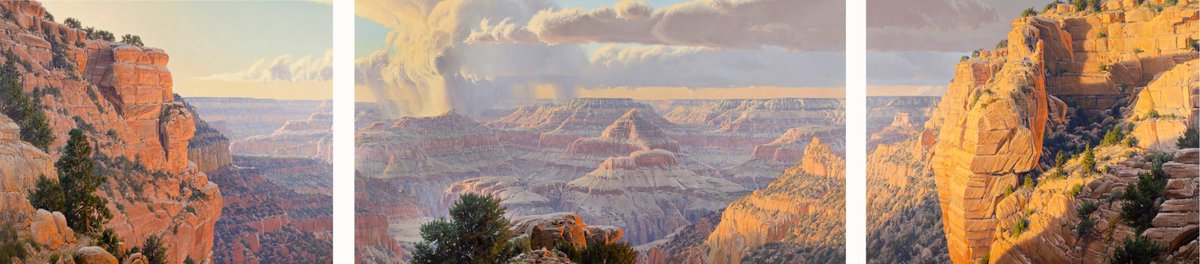 Working on one of the skyboxes for Closure. Sadly this block out must be thrown away for crimes against floating point precision, but I still wanted to share it. Modeled off this giant three-piece painting by Wilson Hurley, currently at the Eiteljorg museum in Indianapolis