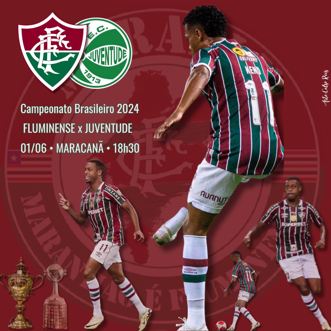 MARA_FLU's tweet photo. Hoje tem Fluminense pelo Brasileirão contra Juventude.
#M12
#Brasileirao2024
#ÉPeloFlu
#NordesteFlu
#FluminenseFC
#MarioBitencourt
#MaraFlu
#AquiÉMaraFlu
#VotoOnLine
#GloriaEterna
#fluminensefc #ffc #fluminensefootballclub #fluminenseeternoamor https://t.co/hqYXzqvk7z